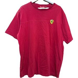 Ferrari Racing T-Shirt Mens Red‎ Crew Neck Short Sleeve Licensed Size XXL EUC